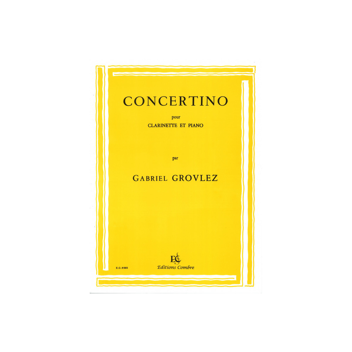 Gabriel Grovlez : Concertino  pour Clarinette et Piano