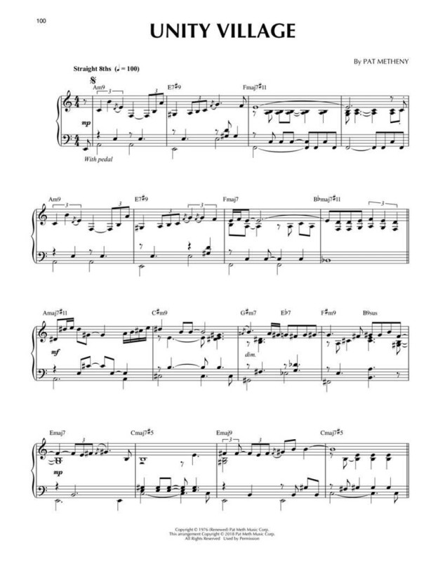Pat Metheny 24 chansons pour Piano ou Clavier