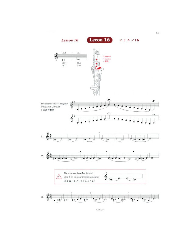 L'Apprenti clarinettiste Vol.1 - Sylvie Hue - Editions Combre