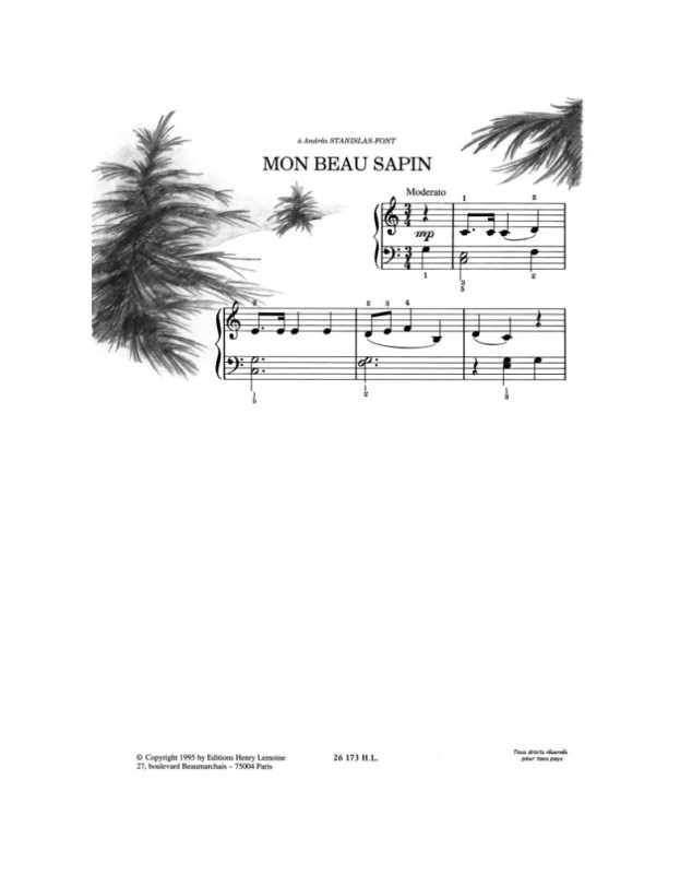 Philippe Chamouard : 10 Noëls - Piano Facile - Editions Henry Lemoine