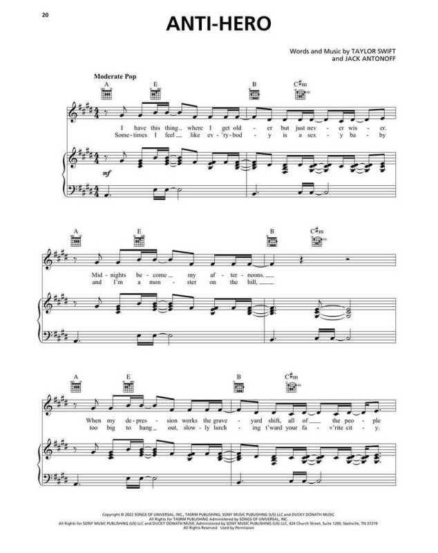Taylor Swift : Midnights (PVG)