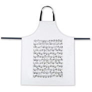 Tablier Blanc (Ecriture JS Bach) 100% Coton