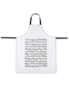 Tablier Blanc (Ecriture JS Bach) 100% Coton