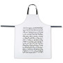 Tablier Blanc (Ecriture JS Bach) 100% Coton