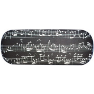 Etui à Lunettes - Notes de Musique Couleur : Noir