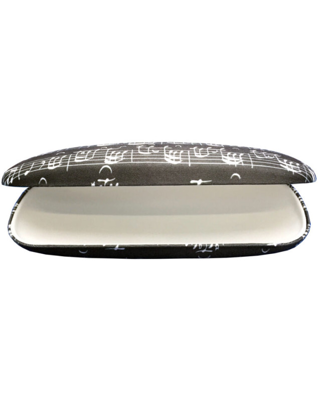 Etui à Lunettes - Notes de Musique Couleur : Noir