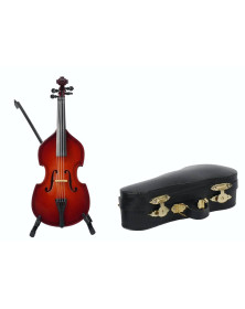 Contrebasse Miniature + Archet + Boite
