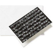 Carte de Vœux Noire Musique + Enveloppe
