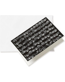 Carte de Vœux Noire Musique + Enveloppe