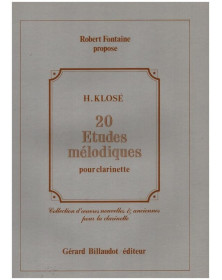 Hyacinthe-Eléonore Klosé : 20 Etudes Mélodiques pour Clarinette