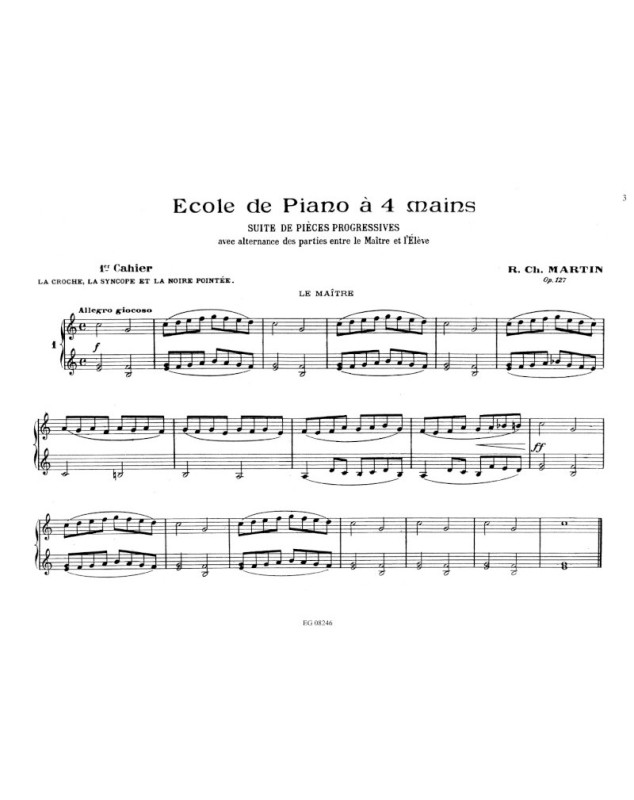 Ecole de piano à 4 mains Op.127 Vol.1
