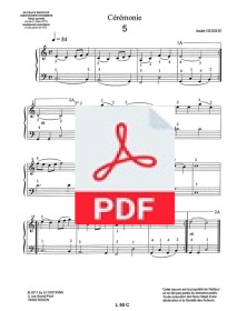 Cérémonie - André Guigou (extrait des 10 Pièces Faciles pour Piano) LC Editions