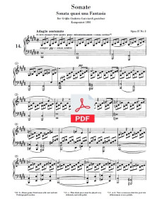 Sonate N° 14 au Clair de lune, en ut dièse mineur Opus 27 n° 2 - Beethoven