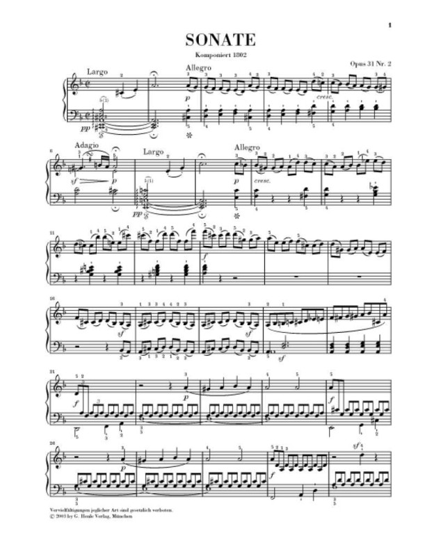 Sonate N° 17 La Tempête Op.31 No.2 - Beethoven - Henle Verlag