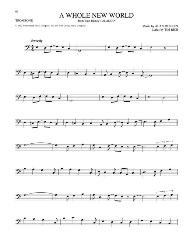 The Big Book of Disney Songs (Trombone)    Trombone Recueil Instrumental Folio TV, Film, Comédie musicale   9781458411372 884088