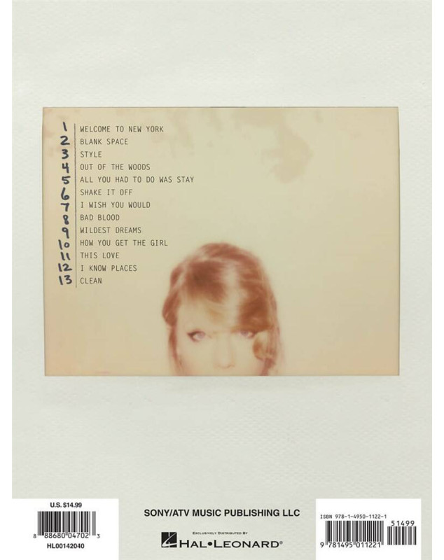 Taylor Swift - 1989 - Partitions pour Piano Facile - Big Note