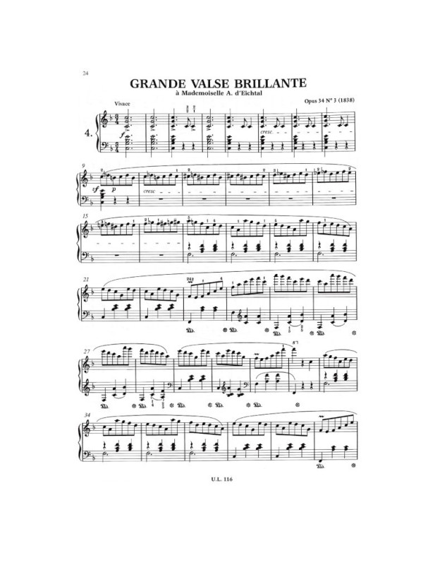 Frédéric Chopin - Valses (Recueil) - Urtext - Editions Henry Lemoine