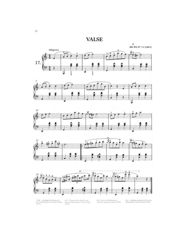 Frédéric Chopin - Valses (Recueil) - Urtext - Editions Henry Lemoine