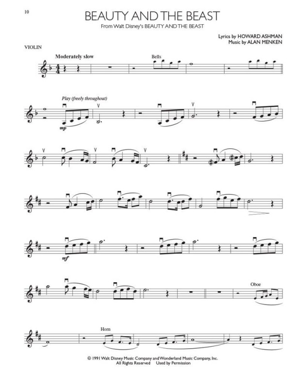 Disney Movie Hits - Partitions Faciles pour  Violon + Audios - Hal Leonard