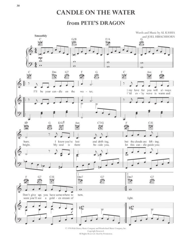 The Library of Disney Songs - Partitions pour Piano, Voix et Guitare - Hal Leonard