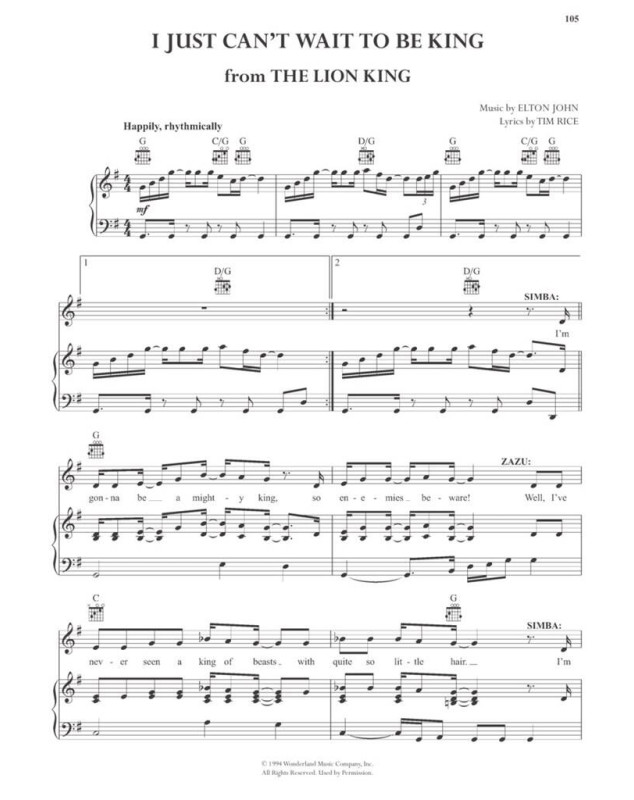 The Library of Disney Songs - Partitions pour Piano, Voix et Guitare - Hal Leonard