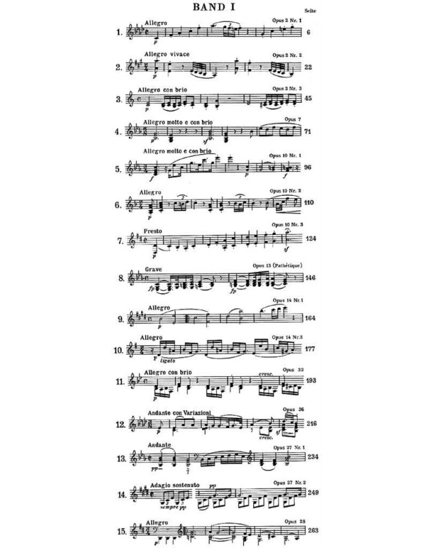 Ludwig van Beethoven : Sonates pour Piano Vol 1 (de 1 à 15) Henle Verlag Urtext