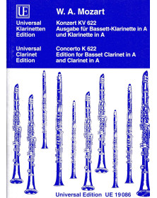 Concerto en La Majeur KV 622 - W.A Mozart - Clarinette en La - Universal Edition
