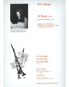 12 Duos KV 487 - W.A. Mozart - 2 Clarinettes - Gérard Billaudot