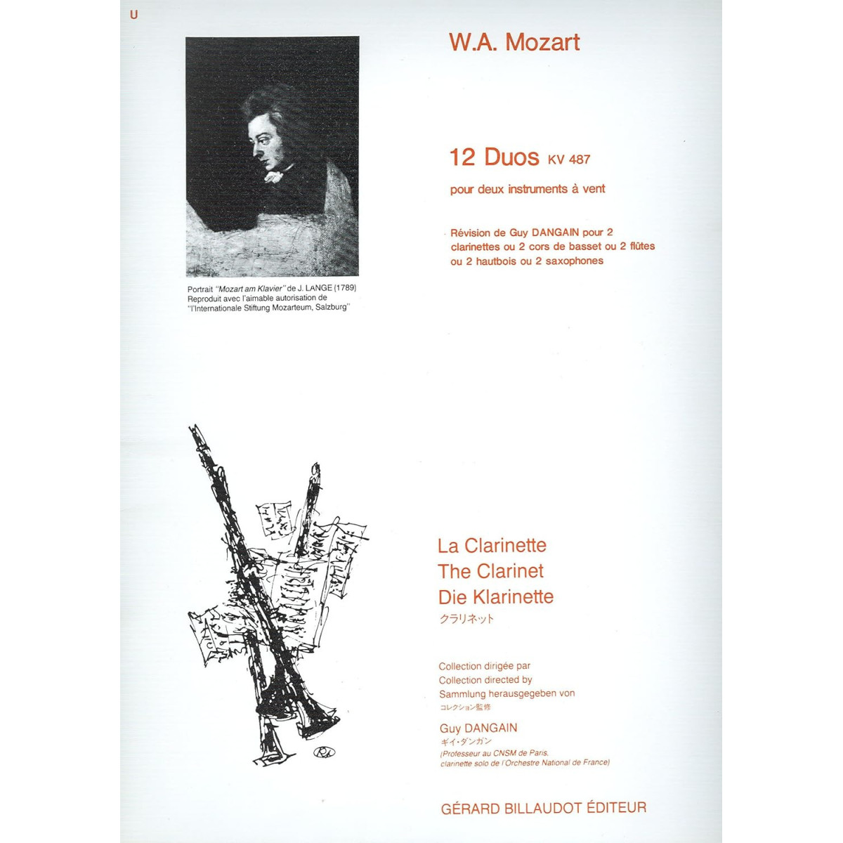 12 Duos KV 487 - W.A. Mozart - 2 Clarinettes - Gérard Billaudot