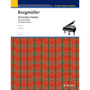25 Etudes Faciles Opus 100 - Piano - Burgmuller - Editions Schott
