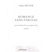 Jean Meyer : Romance sans Paroles - Clarinette ou Saxophone et Piano