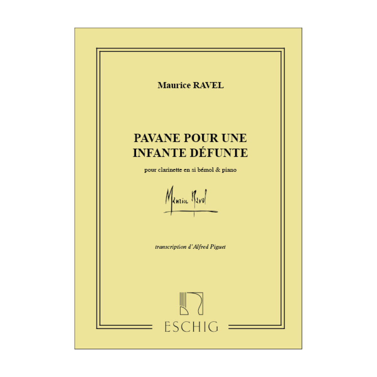 Pavane Pour Une Infante Défunte - Maurice Ravel - Clarinette et Piano