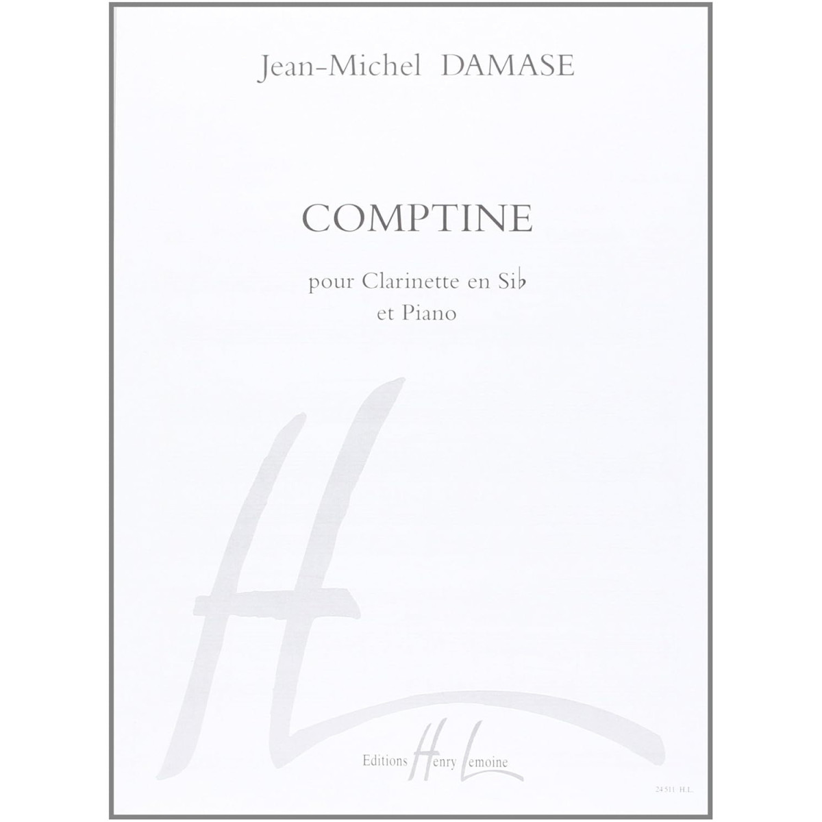 Comptine - Jean-Michel Damase - Clarinette et Piano - Henry Lemoine
