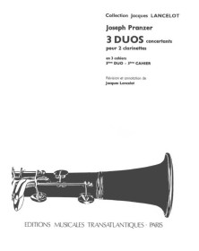 Joseph Pranzer : 3 Duos concertants - 3ème Duo Pour 2 Clarinettes