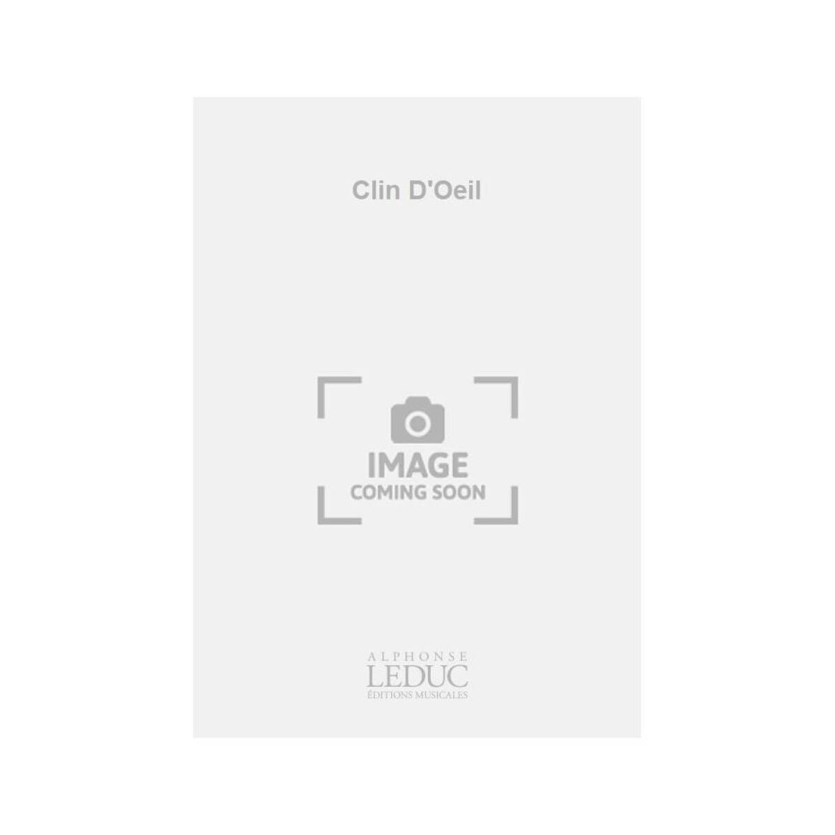 Jean Sichler : Clin D'Oeil - Clarinette sib et Piano - Editions Alphonse Leduc