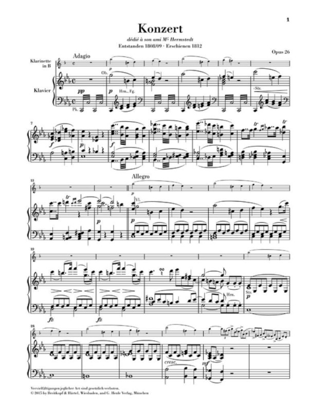 Louis Spohr : Concerto pour Clarinette n° 1, opus 26