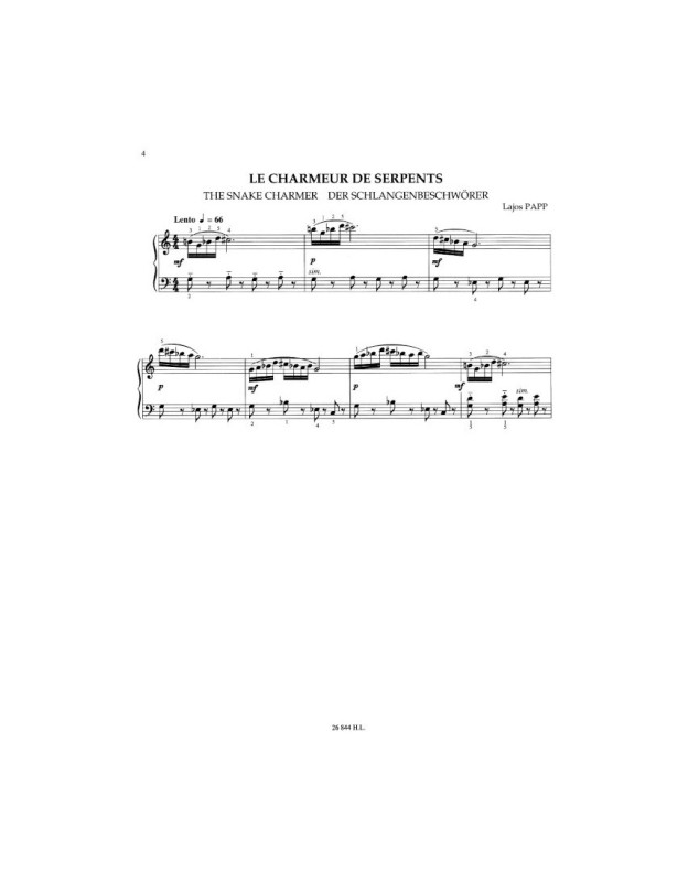 Lajos Papp : Au Cirque - pour Piano - Editions Henry Lemoine