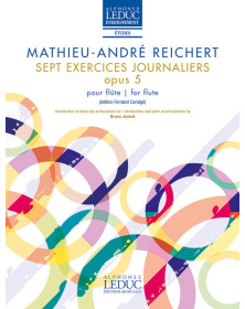 7 Exercices Journaliers Op 5 pour Flûte - Reichert - Alphonse Leduc
