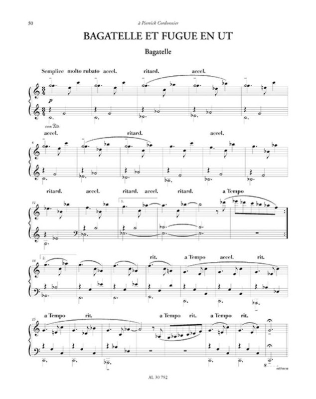 Livre Pour Piano - Florent Nagel - Editions Alphonse Leduc