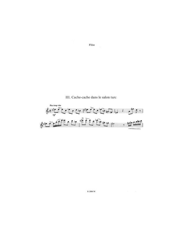 Aquarelles - Flute et Piano - Francine Aubin - Editions Robert Martin