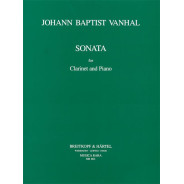 Sonata - Clarinet and Piano - Johann Baptist Vanhal - Musica Rara