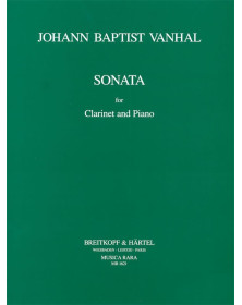 Sonata - Clarinet and Piano - Johann Baptist Vanhal - Musica Rara
