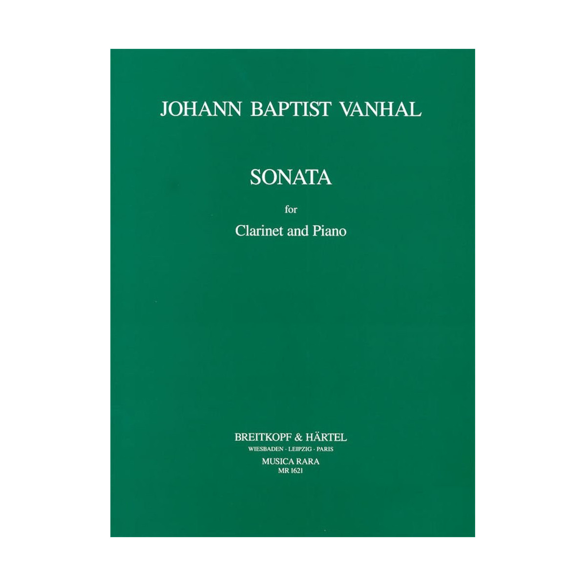 Sonata - Clarinet and Piano - Johann Baptist Vanhal - Musica Rara