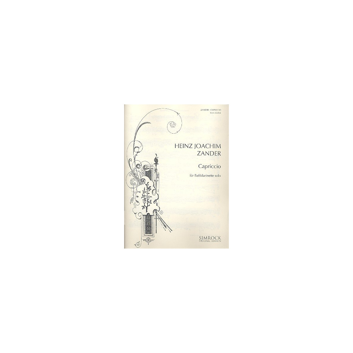 Capriccio - Clarinette Basse Solo - Heinz Joachim Zander