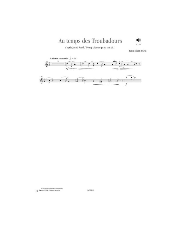 Le Petit Fluté à Travers les Siècles Vol. 7 - Editions Robert Martin