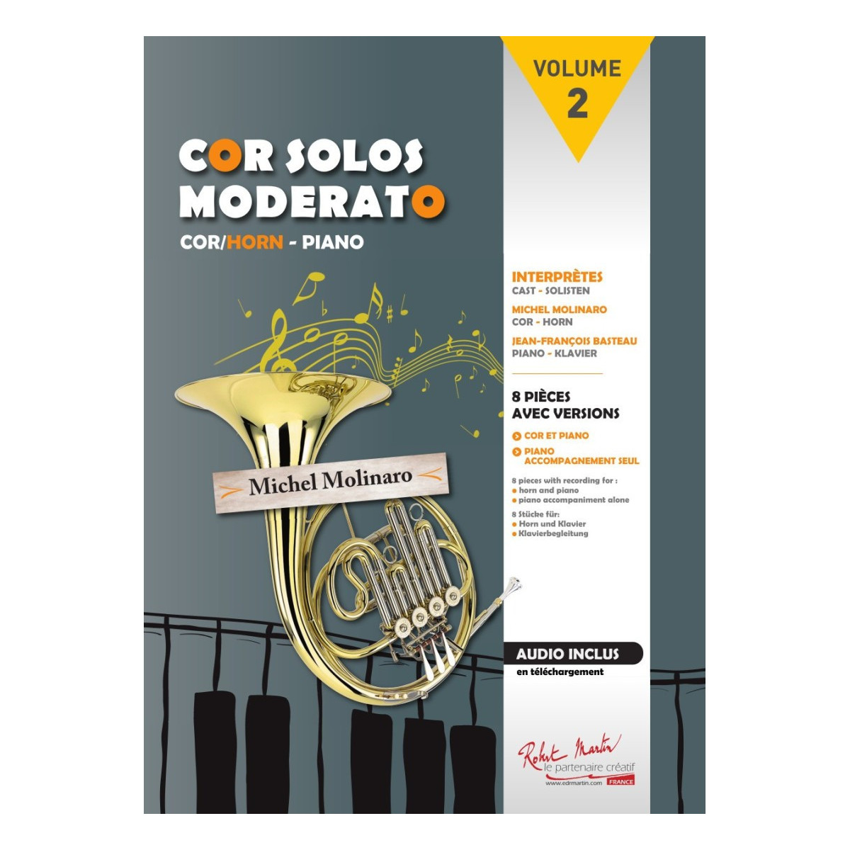 Cor Solos Moderato Vol. 2 - Michel Molinaro - Editions Robert Martin
