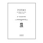Poème - Clarinette et Piano - Pierre Villette - Editions Alphonse Leduc