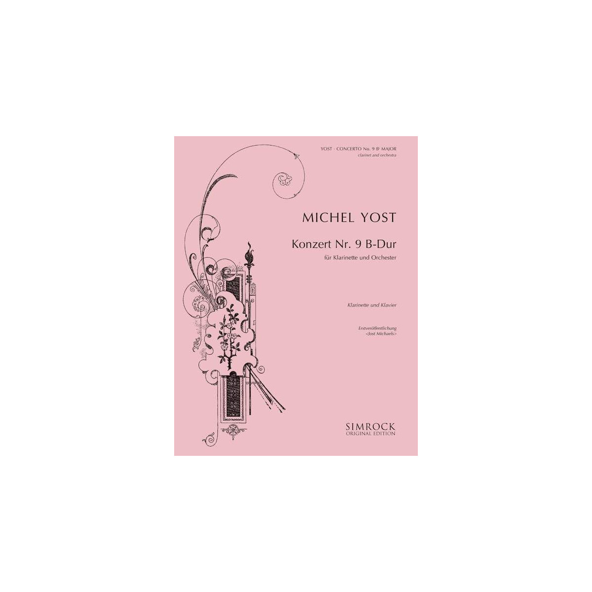 Concerto N°9 en Sib Majeur - Clarinette et Piano - Michel Yost - Elite Edition