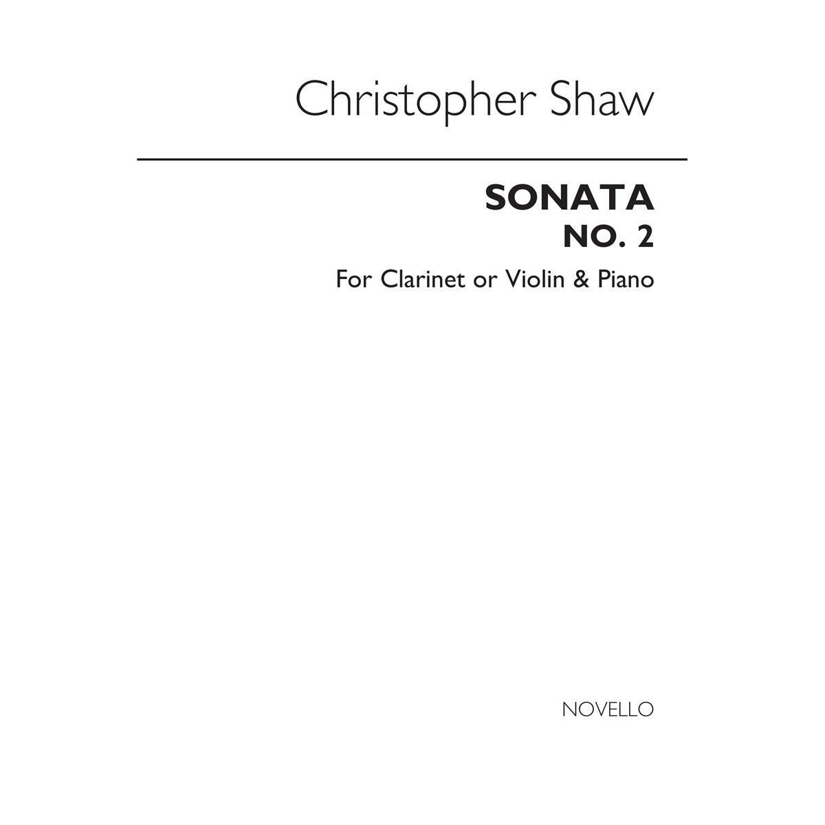 Sonata for Clarinet - Christopher Shaw - Novello