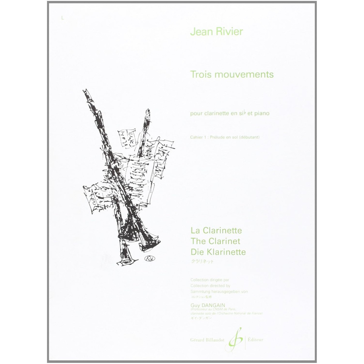 Trois Mouvements Vol. 1 - Clarinette et Piano - Jean Rivier